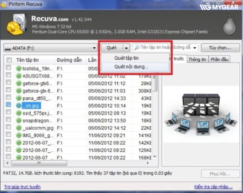 Hướng dẫn download và sử dụng phần mềm khôi phục dữ liệu Recuva 10 Hướng dẫn download và sử dụng phần mềm khôi phục dữ liệu Recuva
