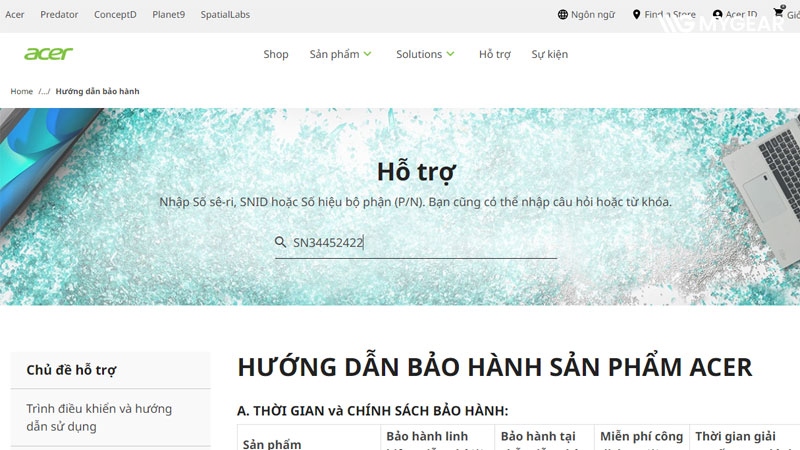 Danh sách trung tâm bảo hành Acer toàn quốc năm 2026