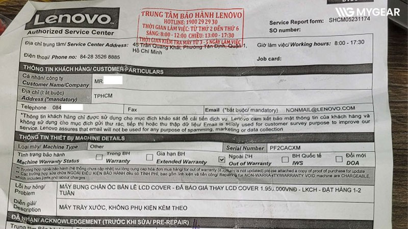 Địa chỉ, số điện thoại trung tâm bảo hành Lenovo Hà Nội